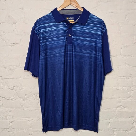 Men's Jack Nicklaus Golf Shirt, Large, Rippled Water Design, Performance Fabric - Picture 1 of 3
